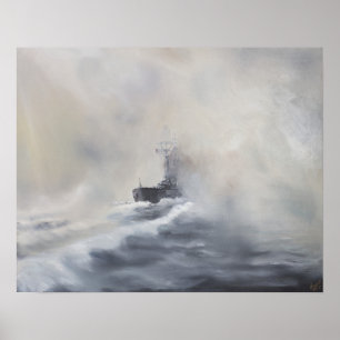 Bismarck overvalt haar overtuigers op 25 mei 1941. poster