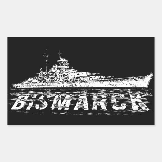 Bismarck Rechthoek Stickers (Voorkant)