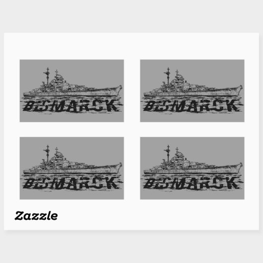 Bismarck Rechthoek Stickers (Vel)