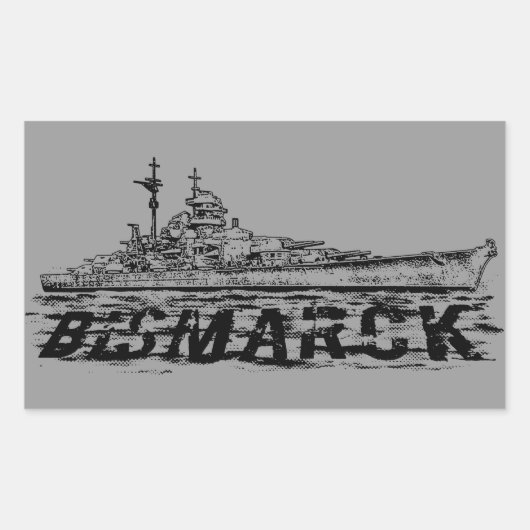 Bismarck Rechthoek Stickers (Voorkant)