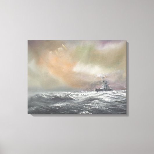 Bismarck signal Prinz Eugen 0959h24 mei Canvas Afdruk (Voorkant)