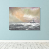 Bismarck signal Prinz Eugen 0959h24 mei Canvas Afdruk (Insitu (Houten vloer))