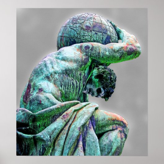 Bismarck Statue, Berlijn, Griekse god atlas (5cpst Poster (Voorkant)