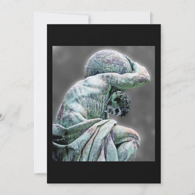 Bismarck Statue, Berlijn, Griekse God Atlas, Gray  (Voorkant)