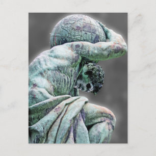 Bismarck Statue, Berlijn, Griekse God Atlas, Gray  Briefkaart