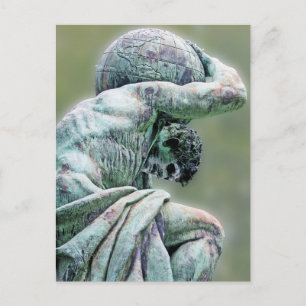 Bismarck Statue, Berlijn, Griekse god atlas, Groen Briefkaart