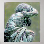 Bismarck Statue, Berlijn, Griekse god atlas, Groen Poster (Voorkant)