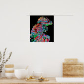 Bismarck Statue, Berlijn, Griekse godatlas, gekleu Poster (Keuken)