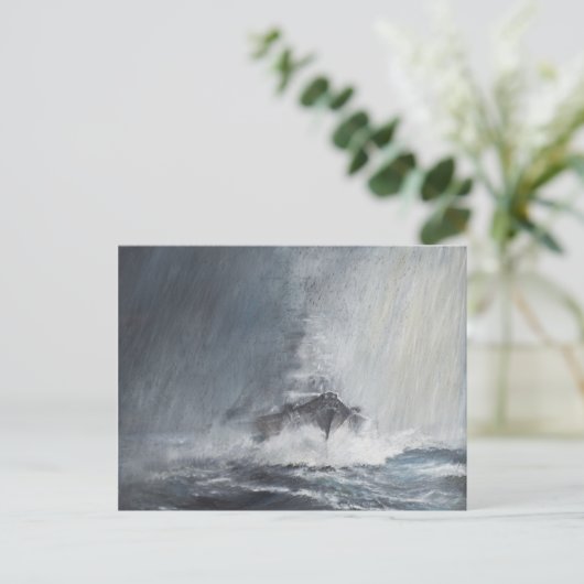 Bismarck through curtains of rain sleet briefkaart (Staand voorkant)