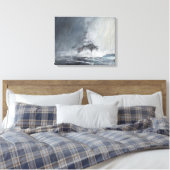 Bismarck through curtains of rain sleet canvas afdruk (Insitu (Slaapkamer))