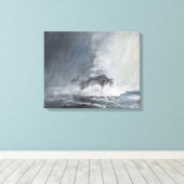 Bismarck through curtains of rain sleet canvas afdruk (Insitu (Houten vloer))