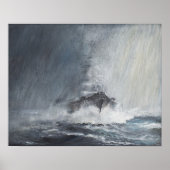 Bismarck through curtains of rain sleet poster (Voorkant)