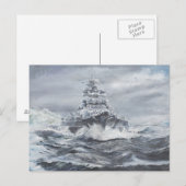 Bismarck voor de Groenlandse kust, 1900 uur, 23 me Briefkaart (Voorkant / Achterkant)