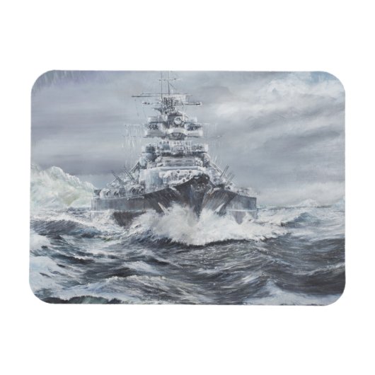 Bismarck voor de Groenlandse kust, 1900 uur, 23 me Magneet (Horizontaal)