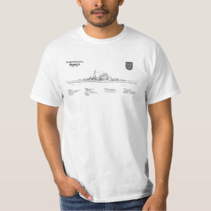 Bismarck - Zeeslag Blauwdruk Plannen SD T-shirt