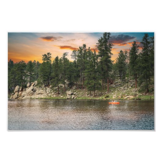 Bismark Lake in het Black Hills National Forest Foto Afdruk (Voorkant)