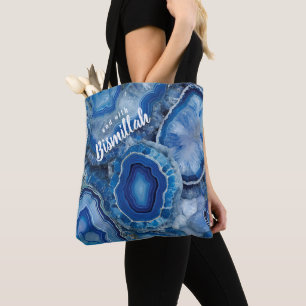 Bismillah Alhamdullilah Blauwe Agaat Tote Bag