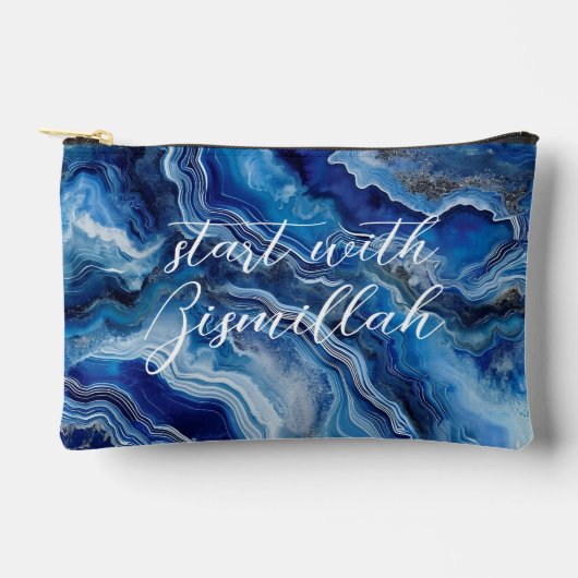 Bismillah Alhamdullilah Blue Agate Etui (Voorkant)