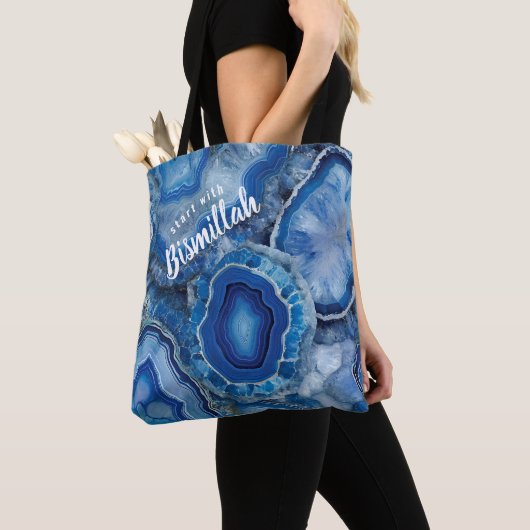 Bismillah Alhamdullilah Blue Agate Tote Bag (Dichtbij)