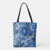 Bismillah Alhamdullilah Blue Agate Tote Bag (Achterkant)