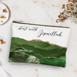 Bismillah Alhamdullilah Green Agate Etui