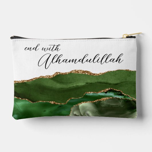 Bismillah Alhamdullilah Green Agate Etui (Achterkant)