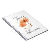 Bismillah Alhamdullilah Orange Floral Notitieboek (Rechterzijde)