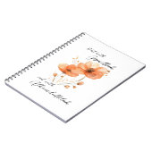 Bismillah Alhamdullilah Orange Floral Notitieboek (Linkerzijde)