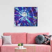 Bismillah, Allahu Akbar bloemenislamitische kunst Canvas Afdruk (Insitu (Woonkamer))