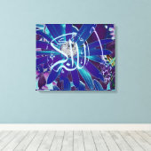 Bismillah, Allahu Akbar bloemenislamitische kunst Canvas Afdruk (Insitu (Houten vloer))