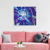 Bismillah, Allahu Akbar bloemenislamitische kunst Canvas Afdruk (Insitu (Woonkamer))