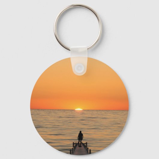 Bismillah and sunset design keychain (Voorkant)