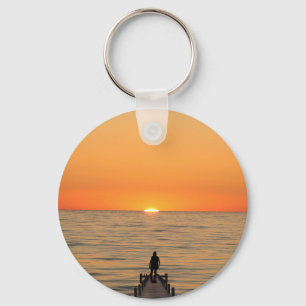 Bismillah en zonsondergang ontwerp sleutelhanger