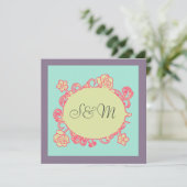 Bismillah flower Islamitische trouwuitnodiging kat Kaart (Staand voorkant)