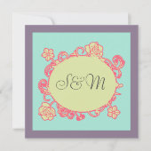 Bismillah flower Islamitische trouwuitnodiging kat Kaart (Voorkant)