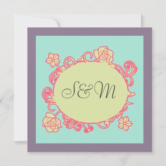 Bismillah flower Islamitische trouwuitnodiging kat Kaart (Voorkant)