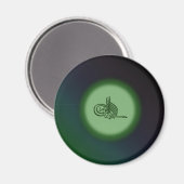 Bismillah - In naam van de groene kalligrafie van  Magneet (Voorkant / Achterkant)