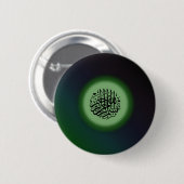 Bismillah - In naam van de groene kalligrafie van  Ronde Button 5,7 Cm (Voorkant /achterkant)