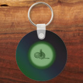 Bismillah - In naam van de groene kalligrafie van  Sleutelhanger (Voorkant)