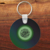 Bismillah - In naam van de groene kalligrafie van  Sleutelhanger (Voorkant)