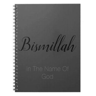 Bismillah-Islamic Design Grey Notitieboek