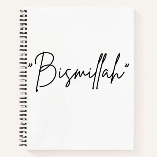 "Bismillah" Islamitisch Notitieboek - Trouwe Beg (Voorkant)