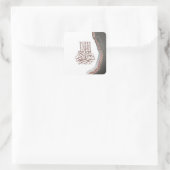 Bismillah Islamitische Calligrafie, Arabische kall Vierkante Sticker (Tas)