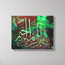 Bismillah kalligrafische islamitische kunst canvas afdruk