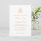 Bismillah Muslim Wedding Invitation Kaart (Staand voorkant)