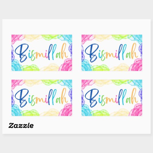 Bismillah Rechthoekige stickers Stickers (Vel)
