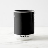 Bismillah Typografie Wit op zwart Monogram Mok (Midden)