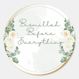 Bismillah voor alles ronde sticker