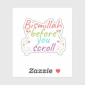 Bismillah voordat je scrollt sticker (Vel)