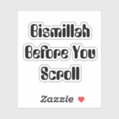 Bismillah voordat je scrollt sticker (Vel)